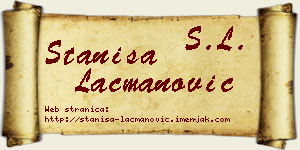 Staniša Lacmanović vizit kartica